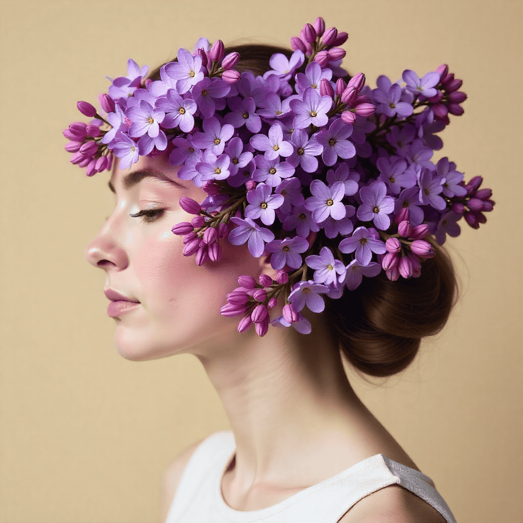 Lilac floral composition